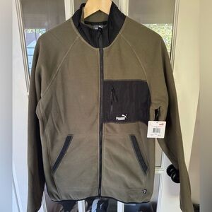Puma men’s nwt size small green zip up fleece